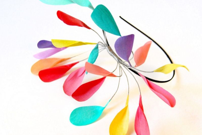 Diadema Plumas Arcoiris